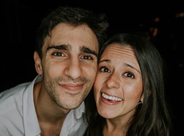 Greta Cervantes y su esposo