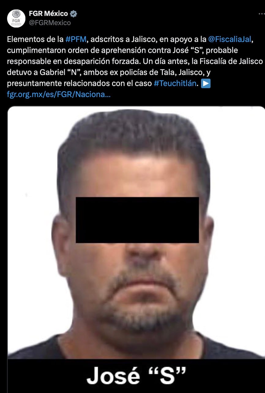 Detienen a José 'S', policía de Tala vinculado al Rancho Izaguirre del CJNG