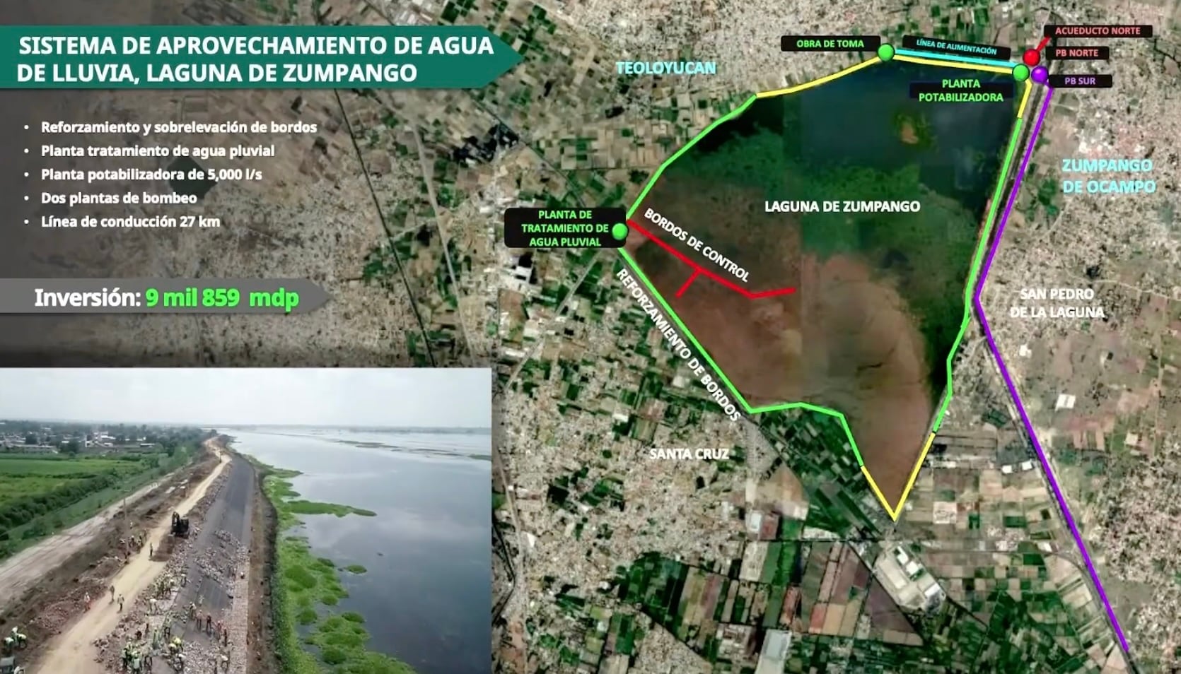 Estado de México presenta dos obras para mejorar la captación de agua
