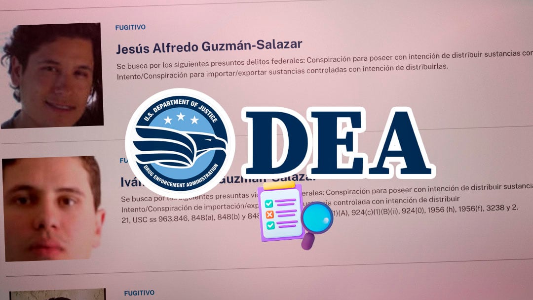 Los Chapitos encabezan lista de los más buscados de la DEA