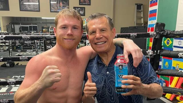Julio César Chávez con el Canelo Álvarez