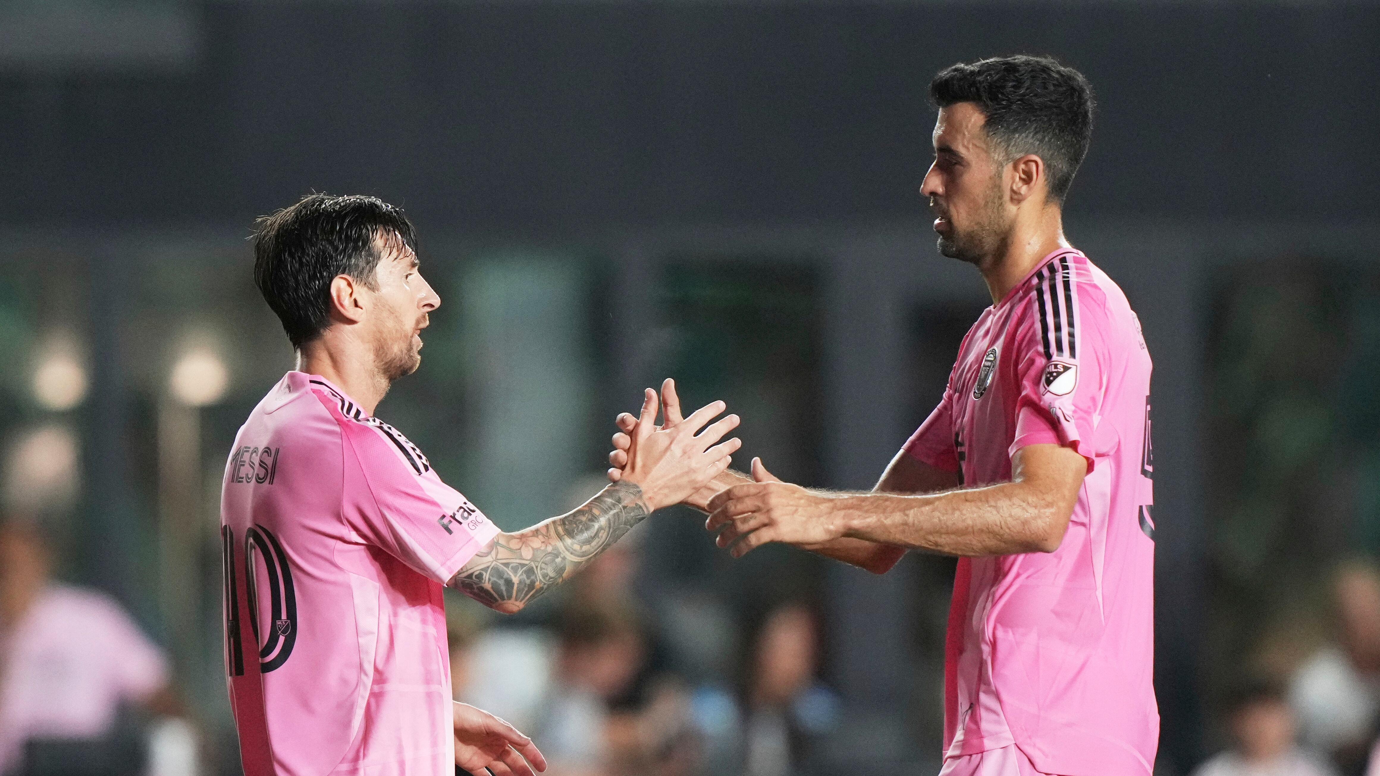 Lionel Messi y Sergio Busquets con Inter de Miami.