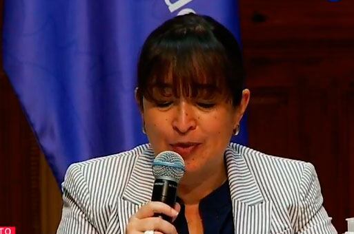 María de los Ángeles Errisúriz Alarcón, secretaria de Educación en Nuevo León.