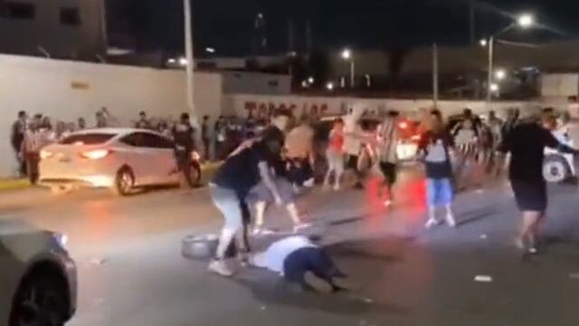 Violencia a las fueras del Estadio BBVA en Monterrey