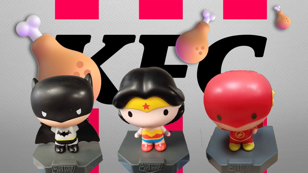 Liga de la Justicia en KFC: Precio y cómo pedir los 6 coleccionables en el menú infantil