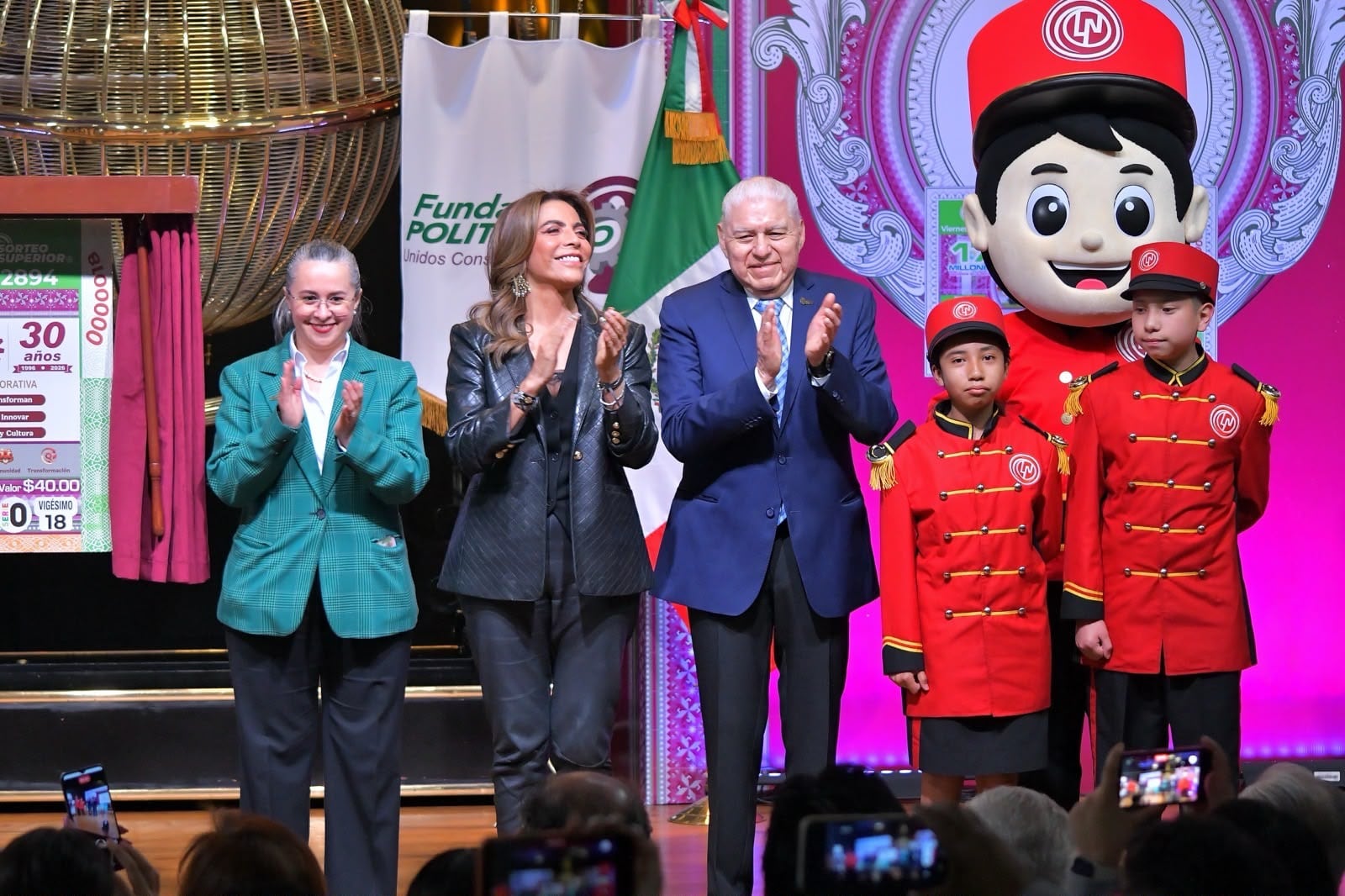 Lotería Nacional presenta billete por 30 aniversario de Fundación Politécnico.
