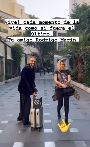 Último mensaje de Rodrigo Marín, el maquillista de Cuéntamelo ya, antes de morir.