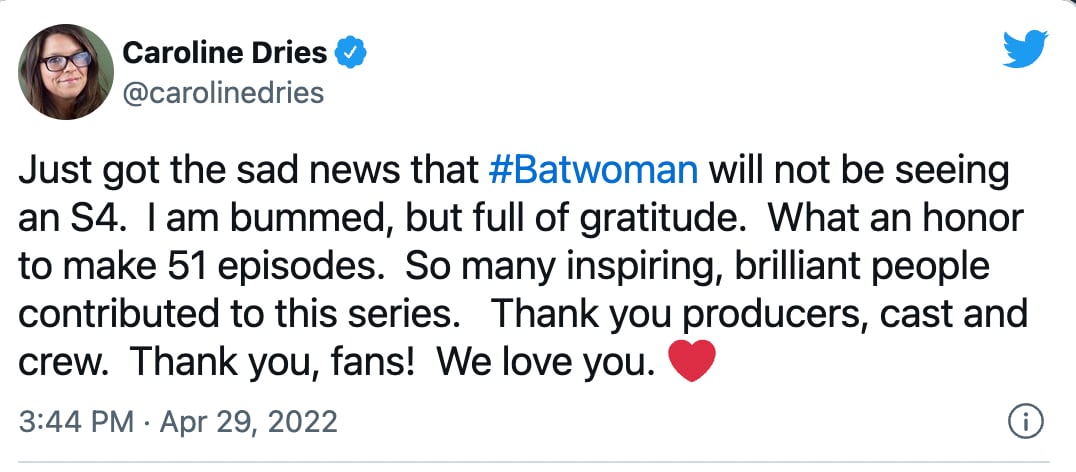 Cancelación Batwoman