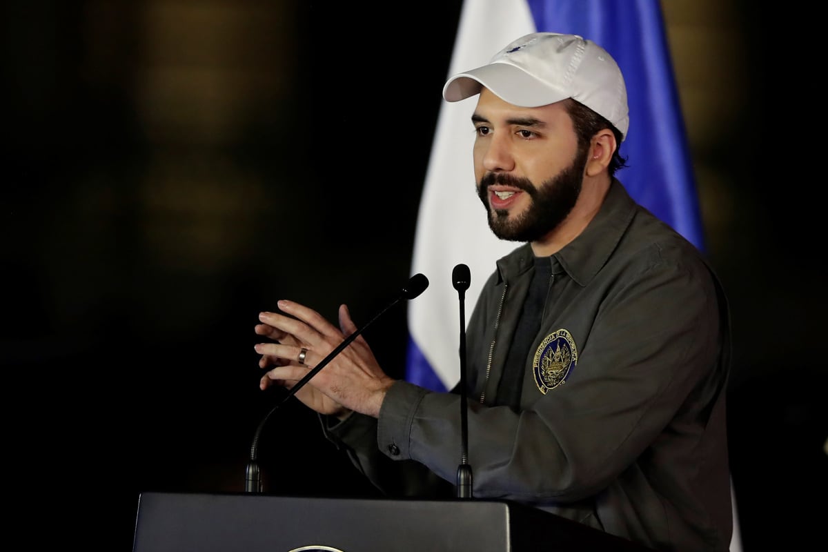 El presidente de El Salvador, Nayib Bukele.