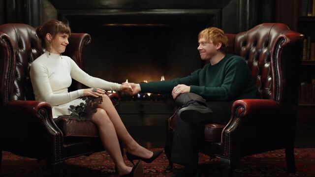 Emma Watson y Rupert Grint en la reunión de Harry Potter: Regreso a Hogwarts