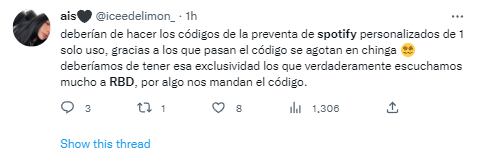 Reacciones a la caída de Spotify por euforia de boletos para RBD