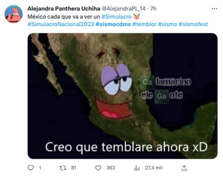 Memes por sismo antes del Simulacro Nacional 2023