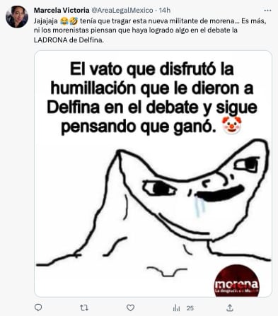 Atacan a Laisha Wilkins con memes por defender a Delfina Gómez
