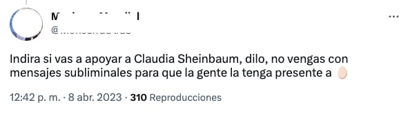 Acusan a Índira Vizcaíno de promover a Claudia Sheinbaum con mensajes subliminales