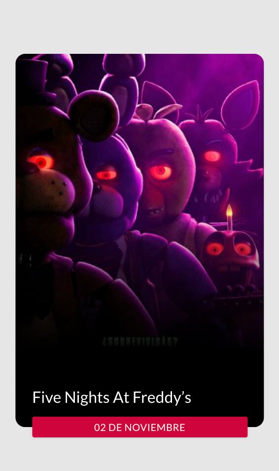 Fecha de estreno Five Nights at Freddy's en Cinemex