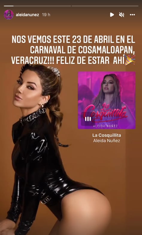 Aleida Núñez estará en el carnaval de Cosamaloapan, Veracruz