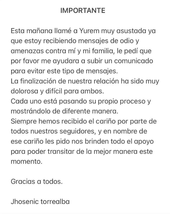 Pareja de “Inseparables” terminó su relación