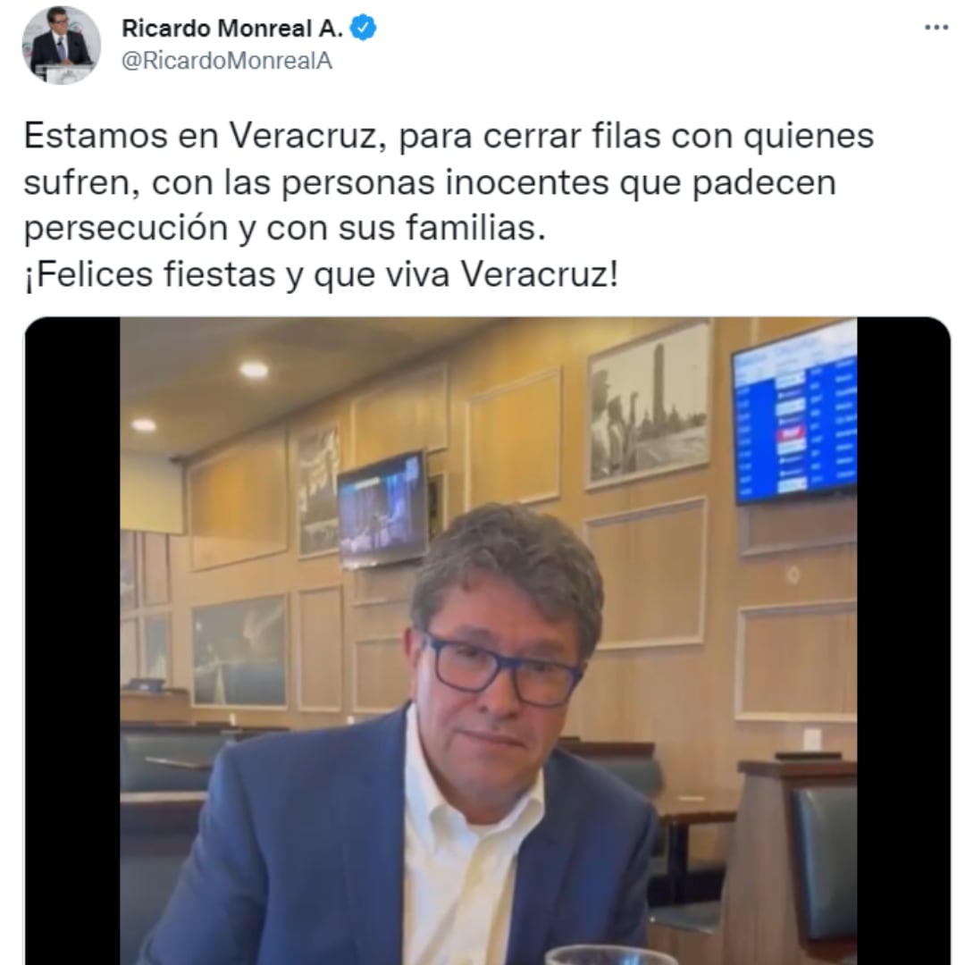 Tuit de Ricardo Monreal