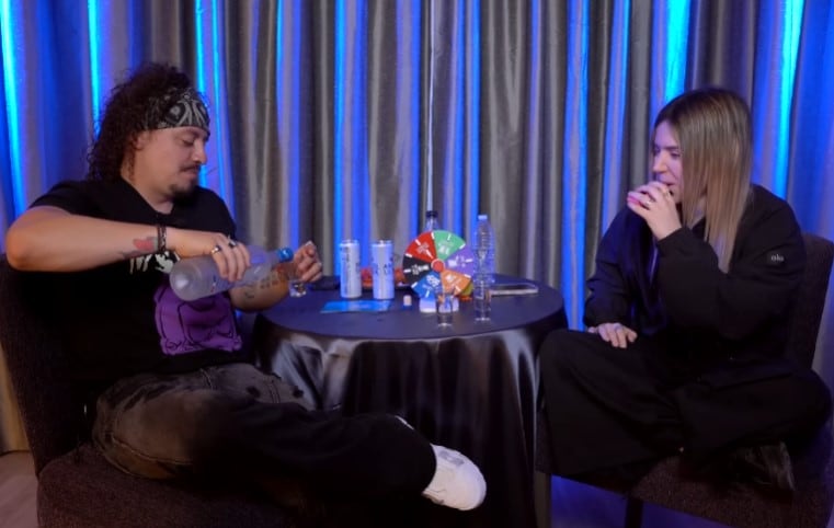 Samy Rivers en el “verdad o shot” de Alex Quiroz