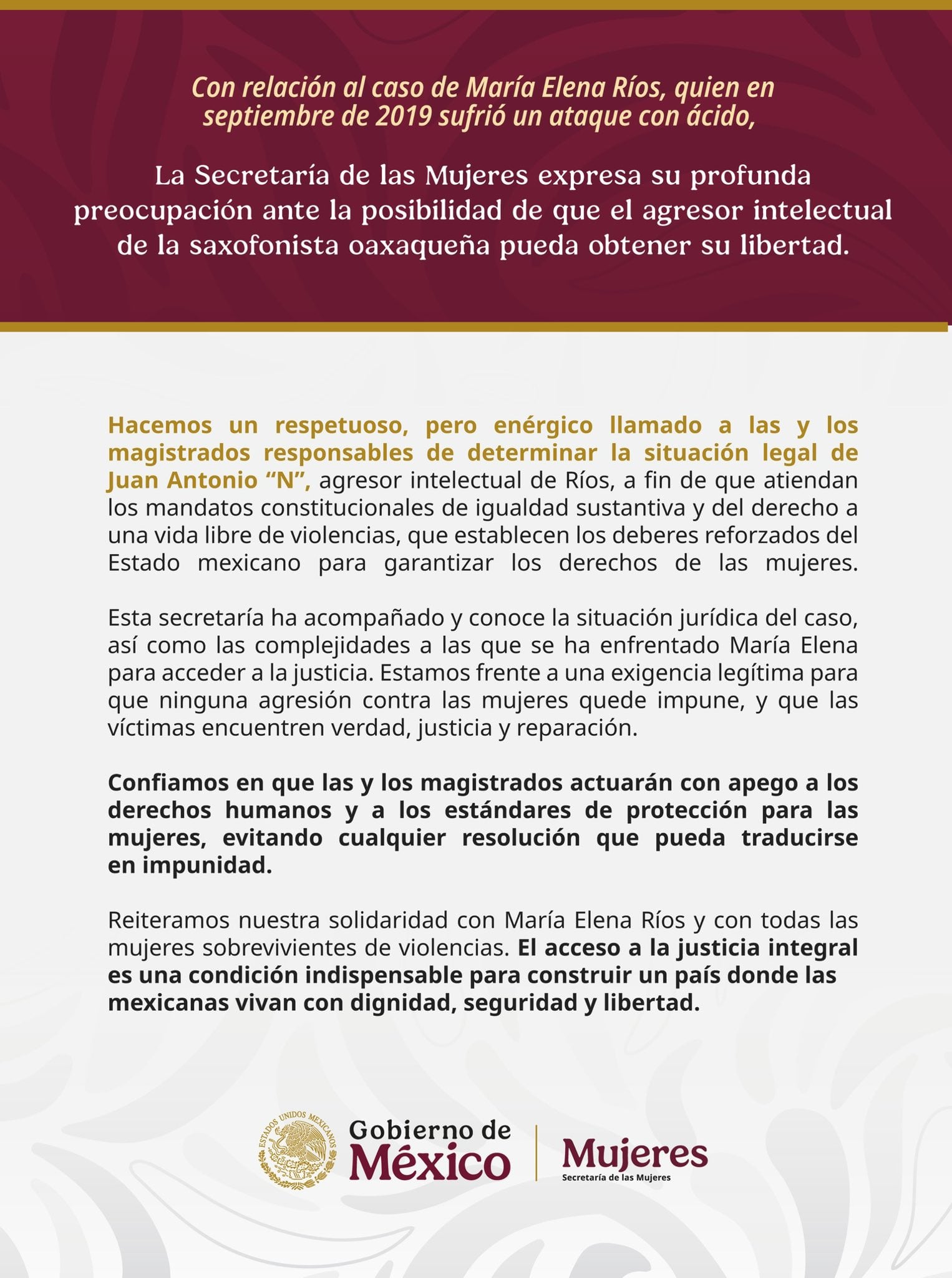 SCJN atrae el caso de Juan Antonio Vera, agresor de María Elena Ríos