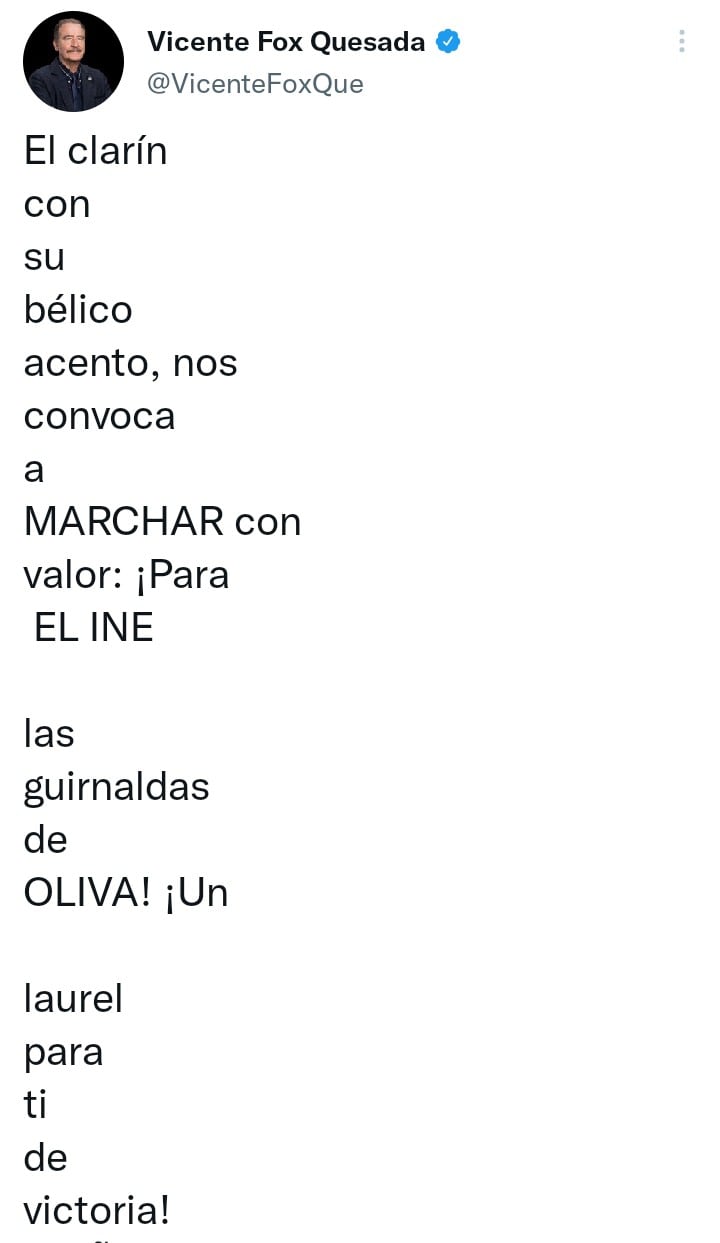 Tuit Vicente Fox