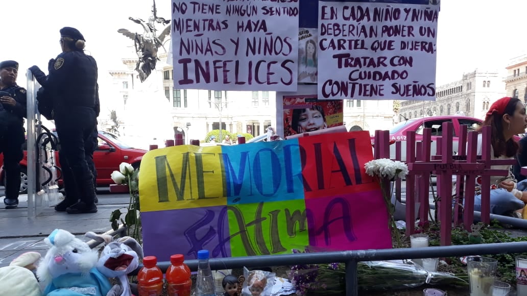Con memorial recuerdan a Fátima Cecilia y condenan violencia contra las infancias en México
