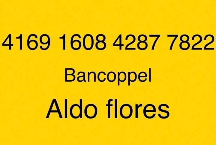 Cuenta bancaria para apoyar a Liliana