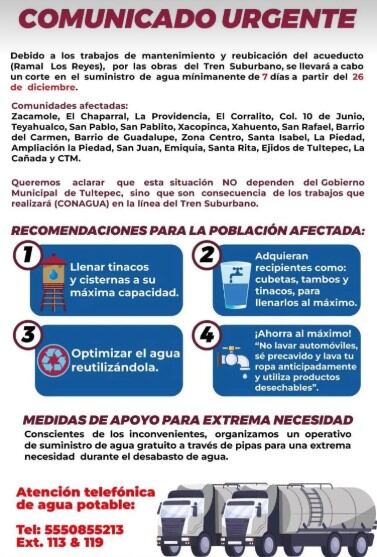 Corte de agua Edomex
