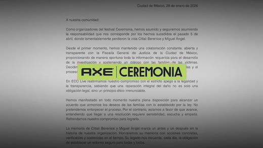 ECO Live afirma que colabora con la FGR por el caso AXE Ceremonia