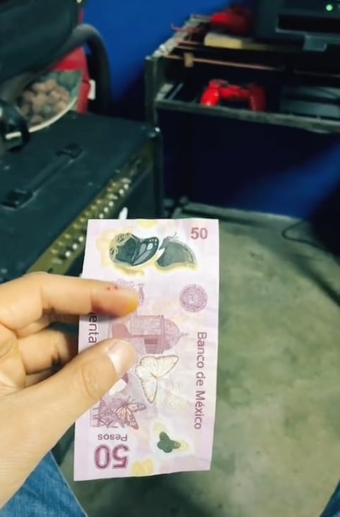 Billete falso de 50 pesos