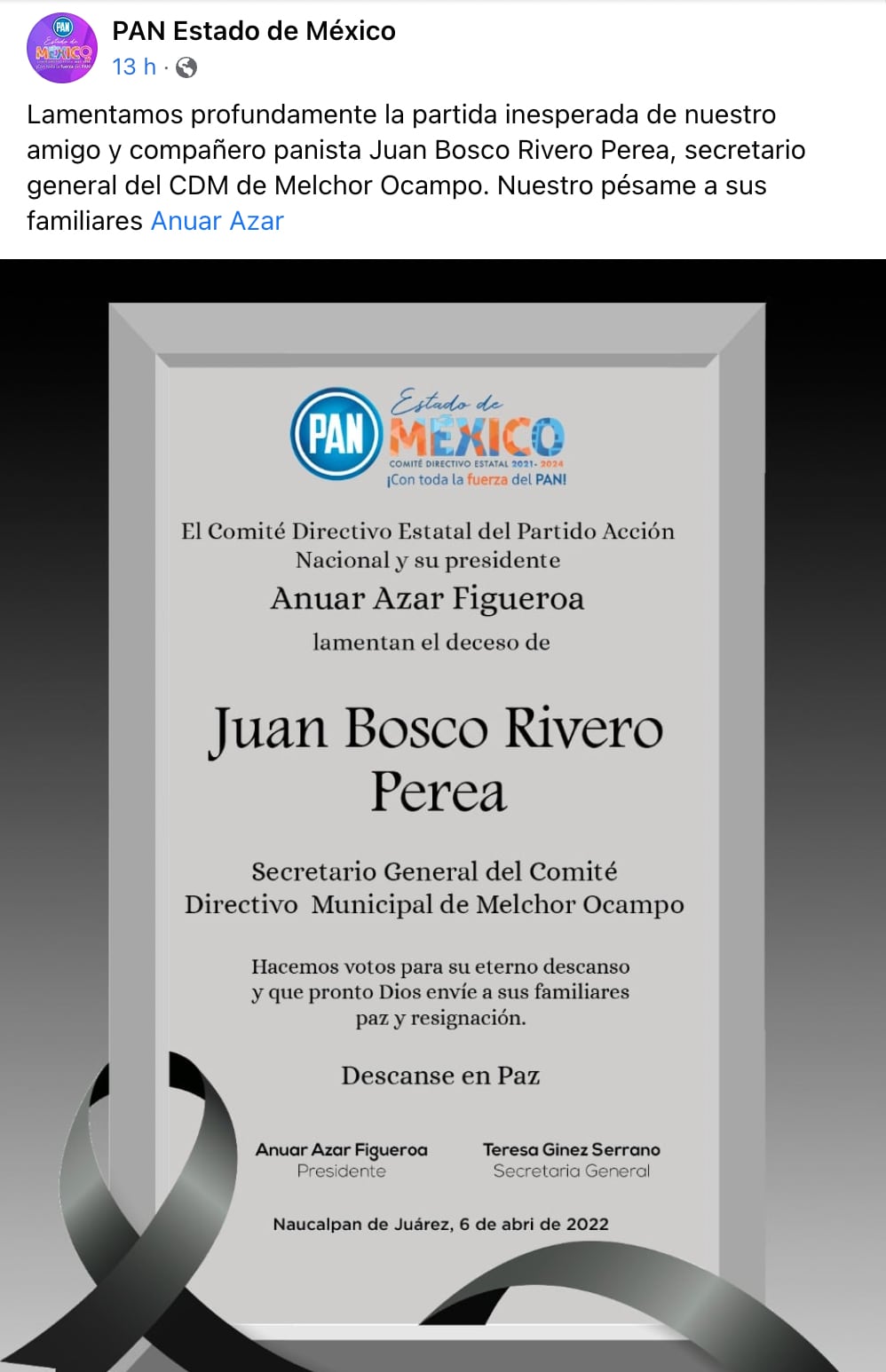 Comunicado PAN Edomex