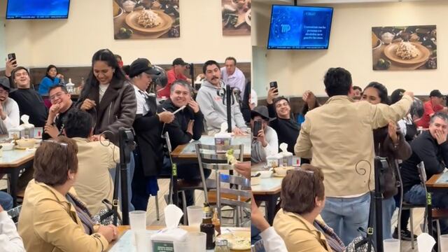 Pedida de matrimonio en La Casa de Toño terminó entre besos, pozole y serenata