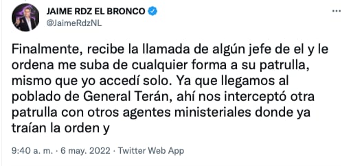 Jaime Rodríguez Calderón cuenta la verdad de su detención/@JaimeRdzNL