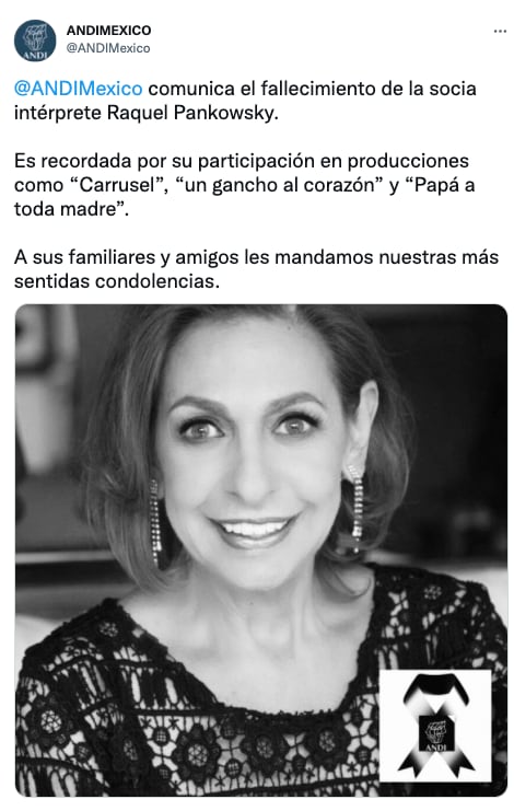 Muere Raquel Pankowsky