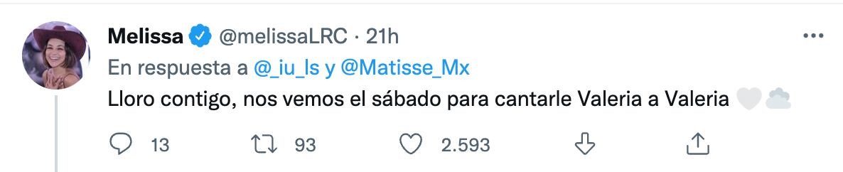 Melissa de Matisse apoya a su fan