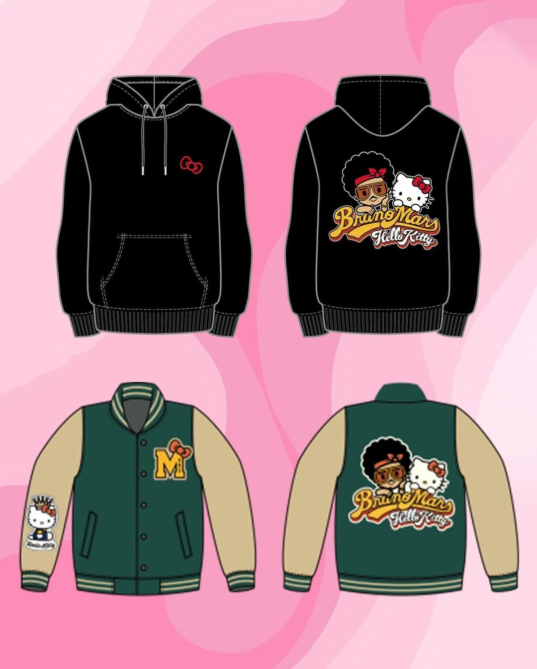 Posible colección de ropa de Bruno Mars y Hello Kitty
