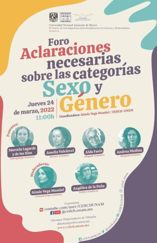 Foro "Aclaraciones necesarias sobre las categorías Sexo y Género"