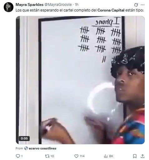 Memes por el cartel del Corona Capital 2025