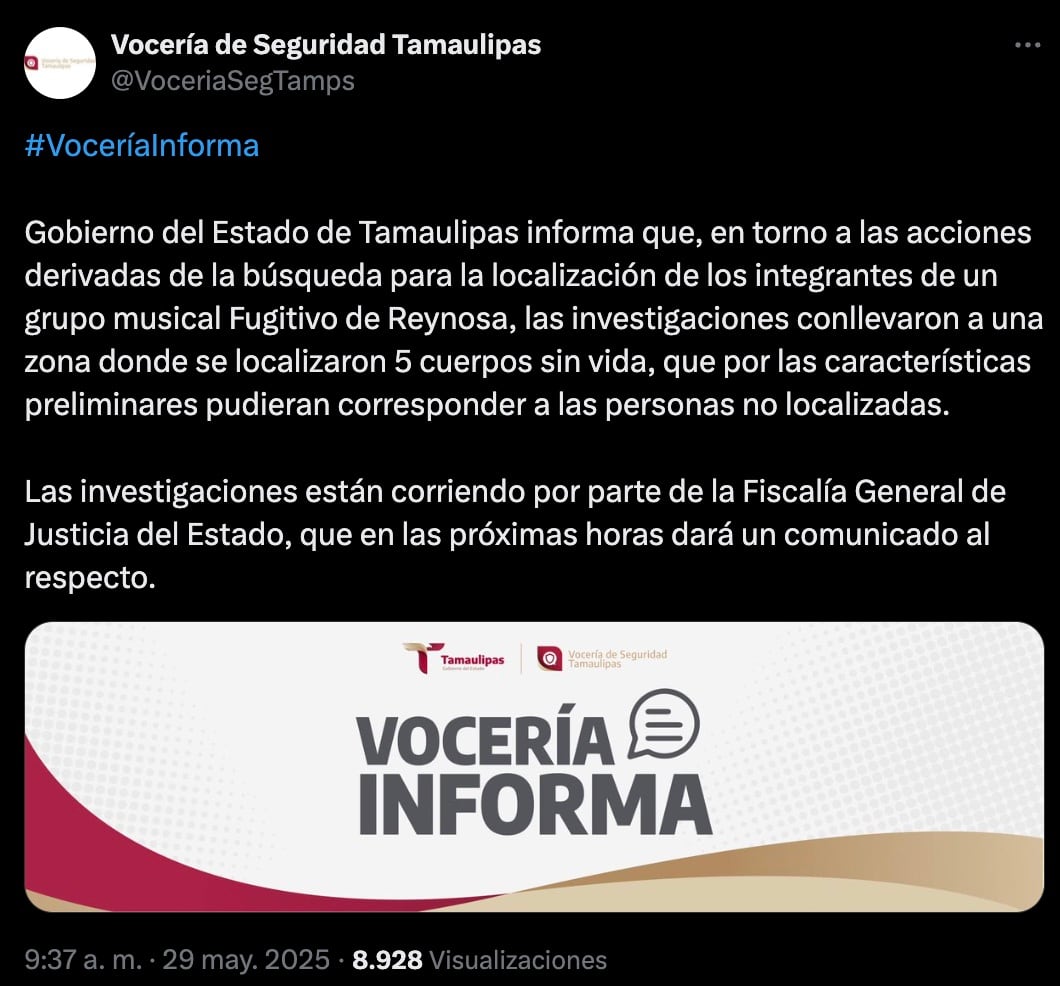Tamaulipas confirma hallazgo de cuerpos calcinados