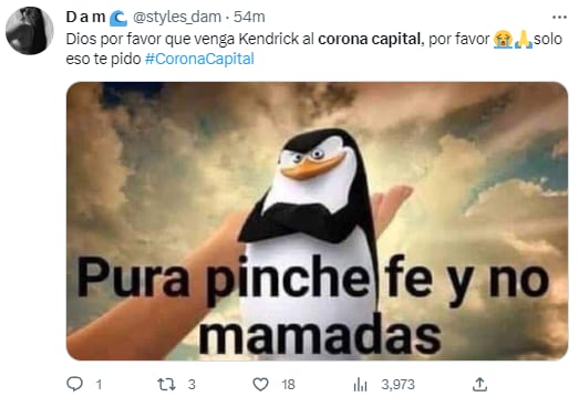 Memes por el cartel del Corona Capital 2023