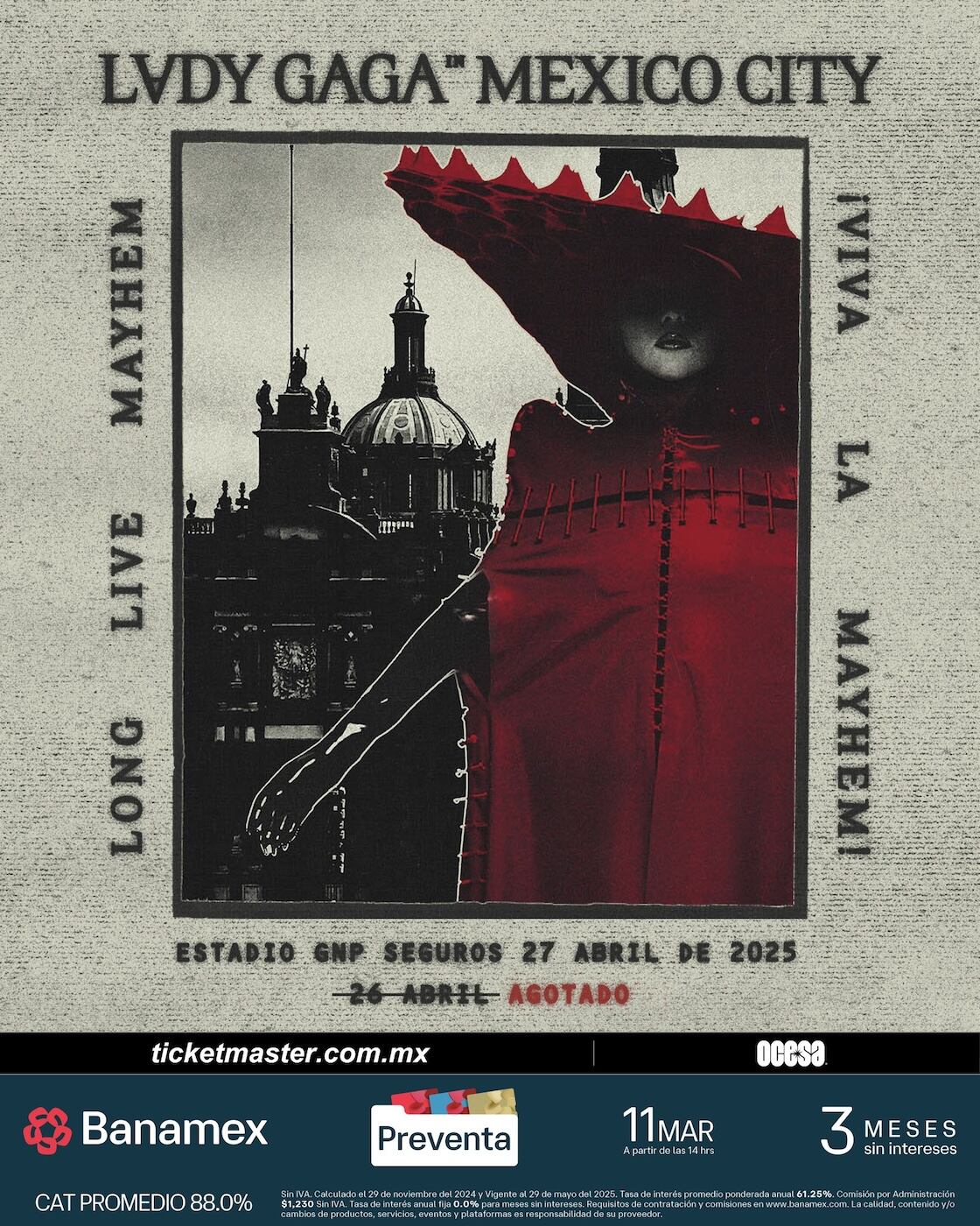 Lady Gaga en el Estadio GNP de México