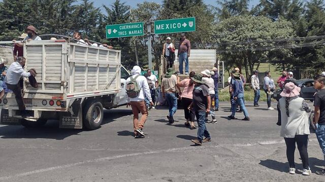 Bloqueo en la autopista México-Cuernavaca