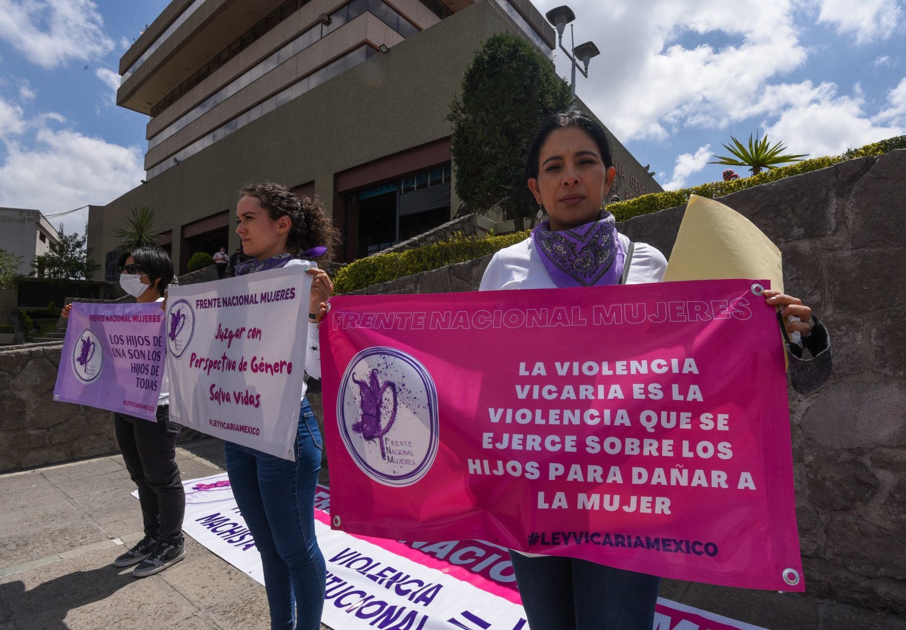 Protesta contra la violencia vicaria
