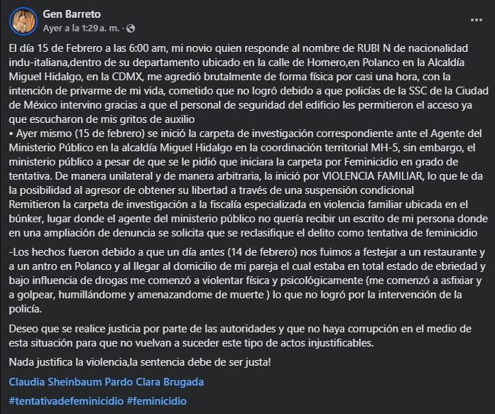 Testimonio de Yazareth agredida por Rubi Satinder en intento de feminicidio en Polanco