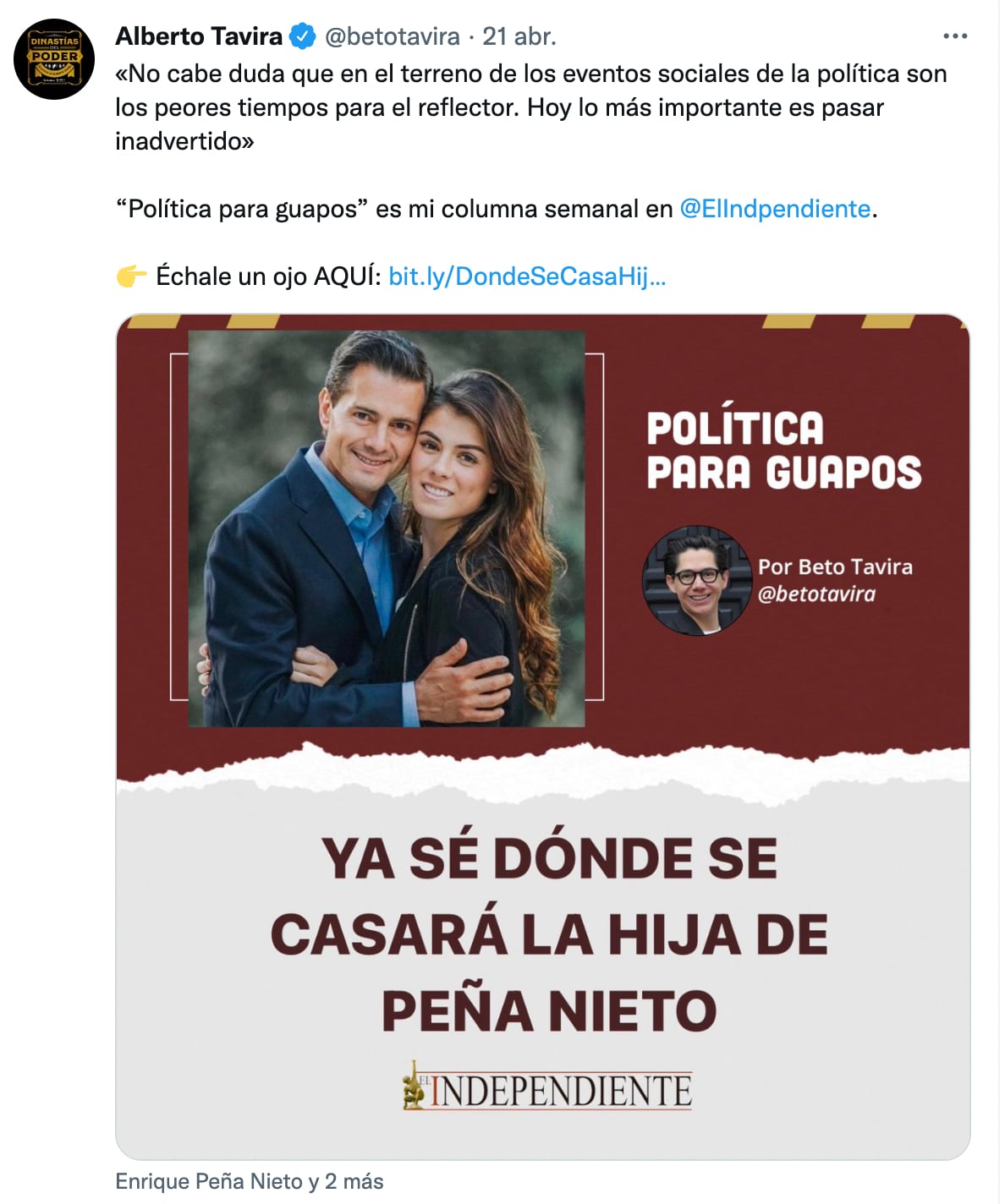 Paulina Peña se casa en Madrid