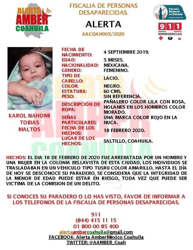 Alerta Amber por Karol.