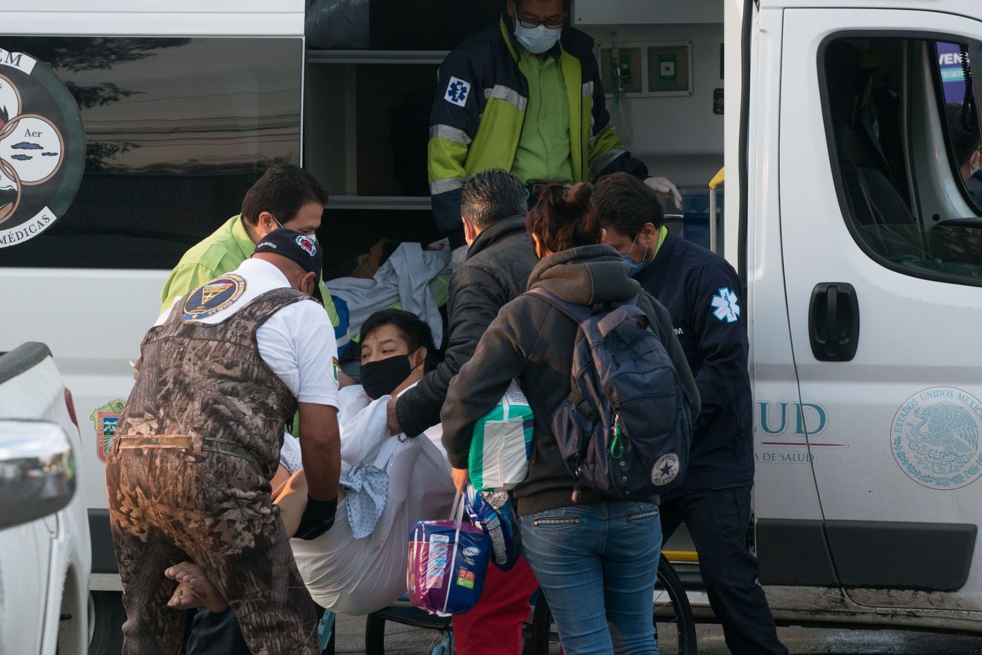Traslado de pacientes por inundaciones