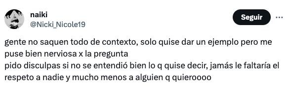 Nicki Nicole habla después de haber sido funada por fans de Peso Pluma.