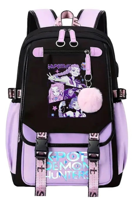 Mochila K-pop Demon Hunter Para Niñas, Edición Coreana, Con Estampado Grupal, Estilo Universitario Transfronterizo, Mochila De Gran Capacidad Para Est