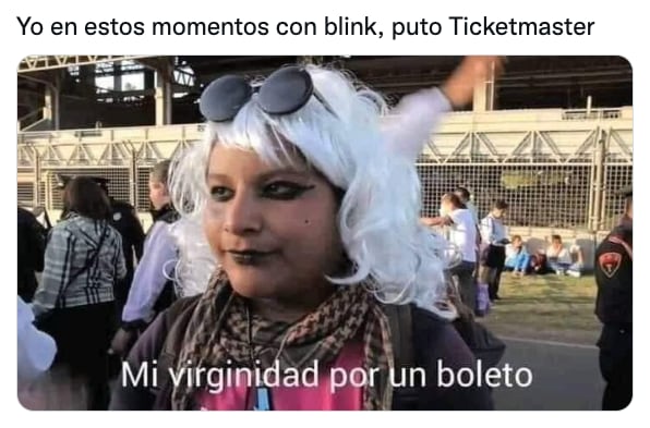 Meme por boletos agotados de Blink-182 en Ticketmaster